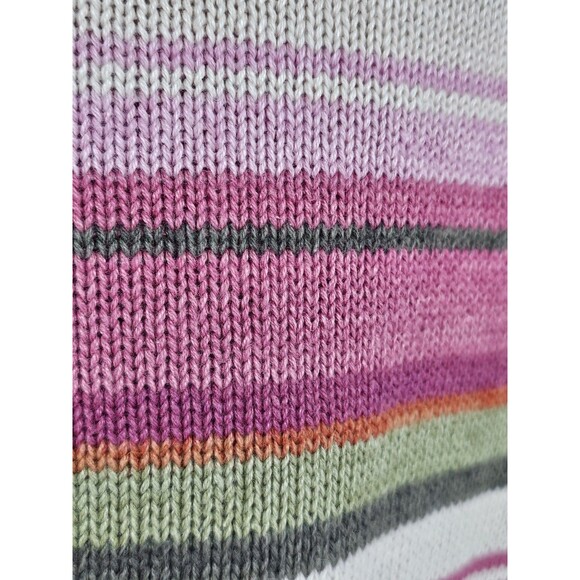 Heirloom Collectibles Sweater Womens Striped Turtle Neck Ramie Vintage Medium - Picture 4 of 9